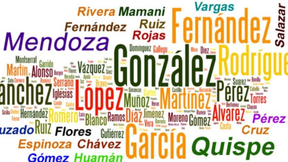 Cuáles son los apellidos más predominantes en el país?