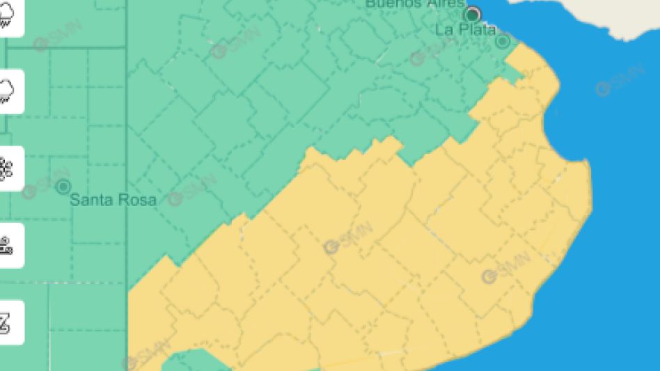 Hay alerta "amarilla" por tormentas para gran parte de la provincia de ...