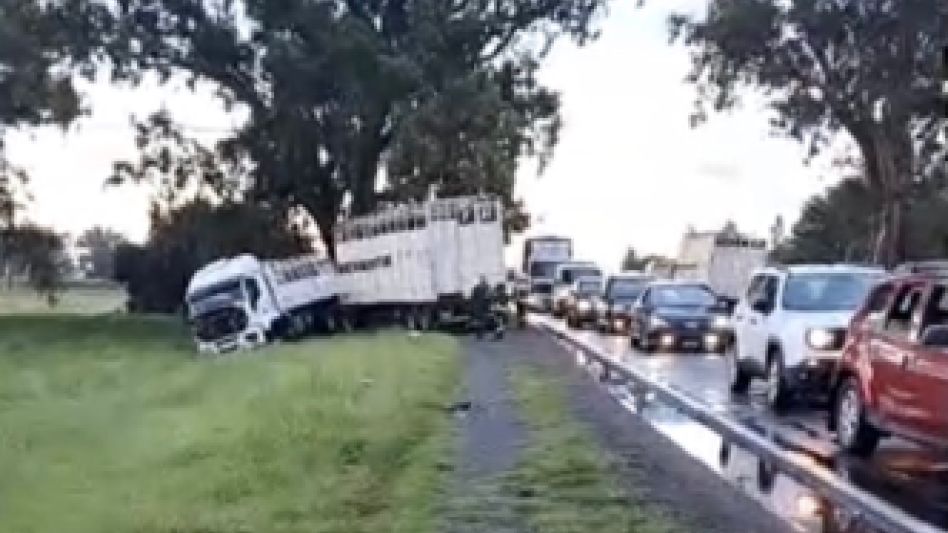 Tres efectivos policiales resultaron heridos en un accidente en ruta 205