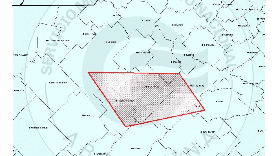 Alerta amarilla por tormentas para casi toda la provincia de Buenos Aires